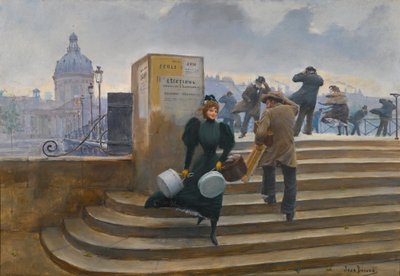 Modiste sur le Pont des Arts - Jean Beraud